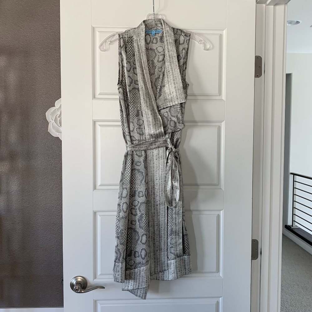 Antonio Melani Silk Snake Print Wrap Dress